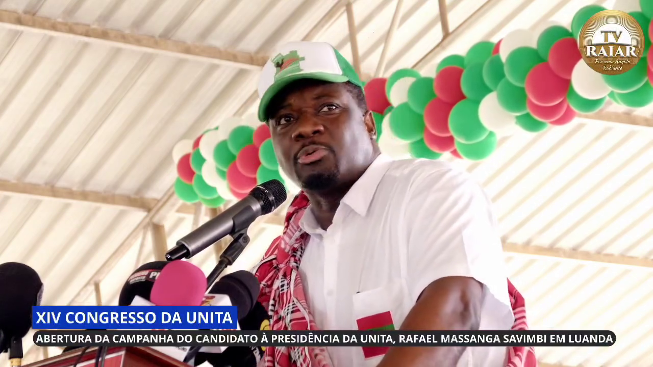 Rafael Massanga Savimbi durante lançamento da sua campanha