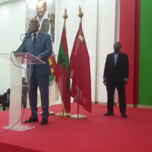 Presidente da UNITA, Adalberto Costa Júnior, durante empossamento de novos membros