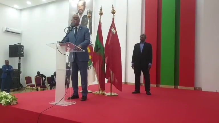 Presidente da UNITA, Adalberto Costa Júnior, durante empossamento de novos membros